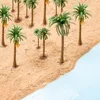 Height 6-15cm Coconut Palm Tree Model DIY Park Rainforest Train Railroad Decoration Building Landscape Miniature Tree 5Pcs 5