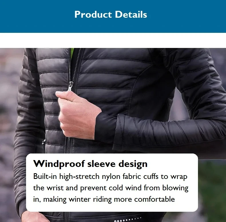 Description Picture 4 of itemLameda Men Winter Cycling Jackets Windproof And Warm Cotton Clothing Long-sleeved Jacket Mtb Cycling Clothing Winter