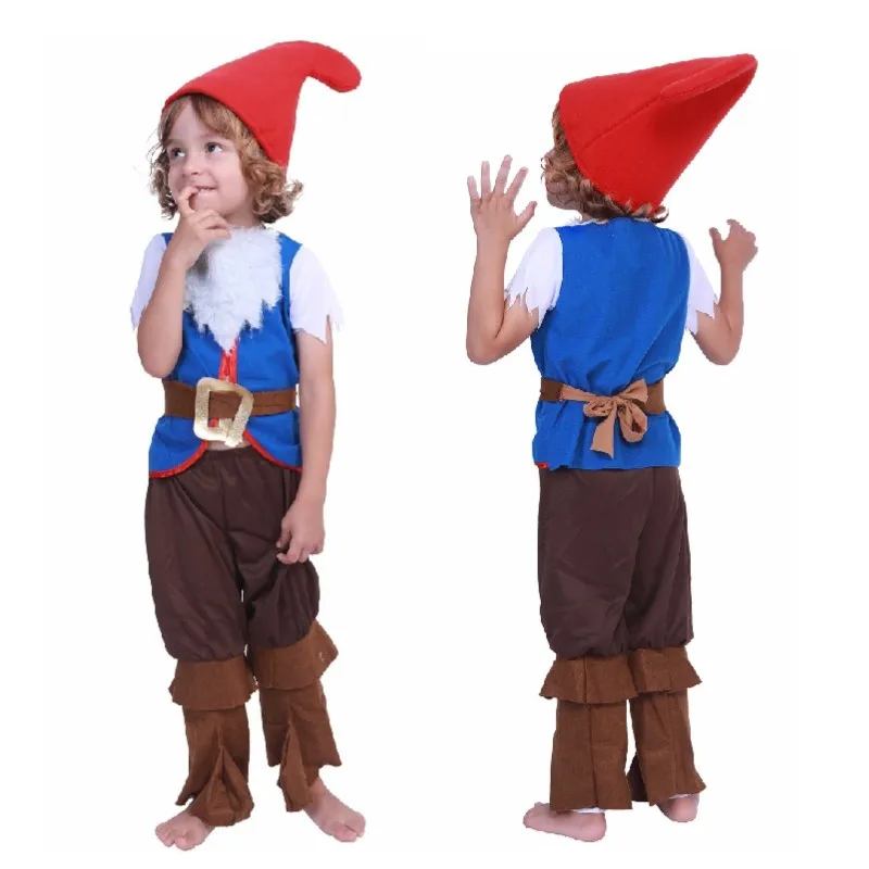 

Cosplay Fairy Tale Seven Dwarfs Kids Costume Sets Girls Christmas Holiday Elf Boys Suits Stage Show Halloween Dress Up Party