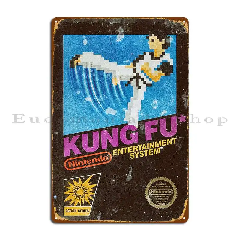 Retro Gaming Kung Fu Metal Plaque Wall Decor Wall Cave Wall Decor Cinema Custom Tin Sign Poster