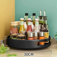 360 Rotating Tray Kitchen Spice Rack Containers for Spice Jar Snack Food Tray Bathroom Storage Box Non Slip Cosmetics Organizer 2