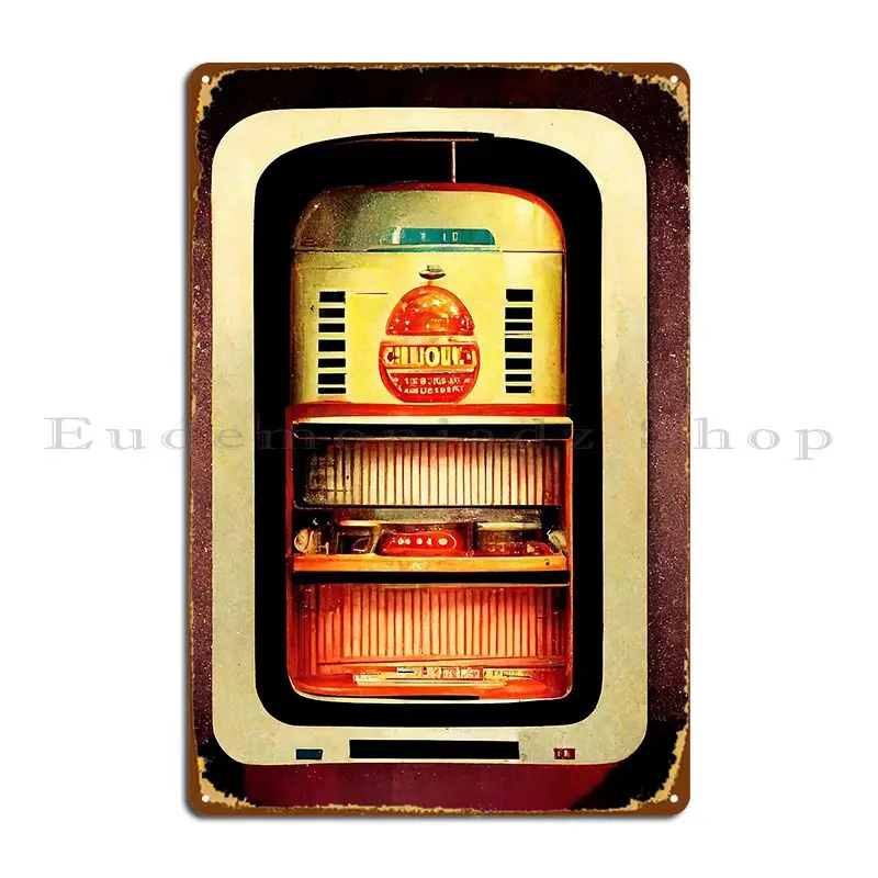Jukebox Astratto Targa In Metallo Poster Murale Targa Da Parete Garage Garage Design Tin Sign Poster