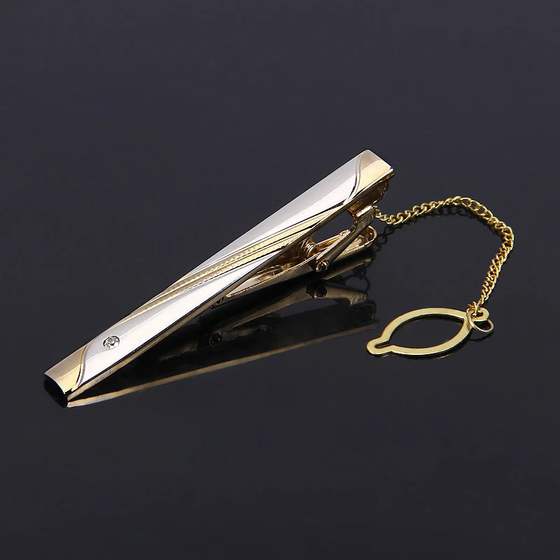 Tie Clips Classic Alloy Tie Clip For Men Enamel Collar Pin
