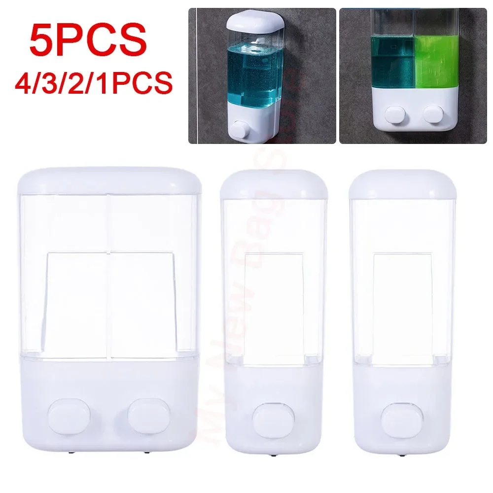 ขวดน้ำยาเครื่องจ่ายสบู่เหลวแบบติดผนังขนาด500/1000มล. หัวเดี่ยว/หัวโฟมล้างมืออุปกรณ์อาบน้ำแชมพูในห้องน้ำ 1