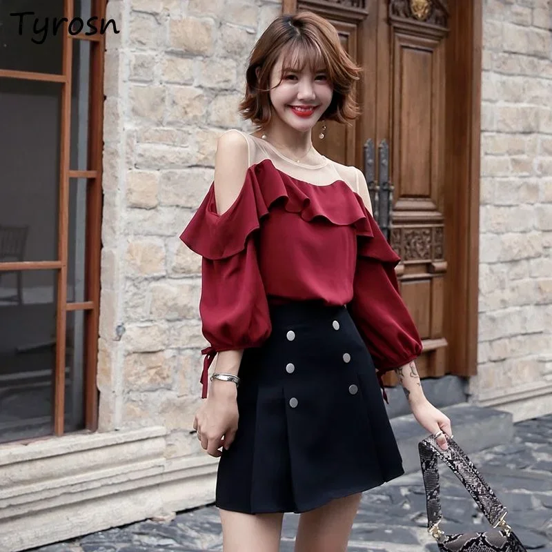 korean off shoulder blouse