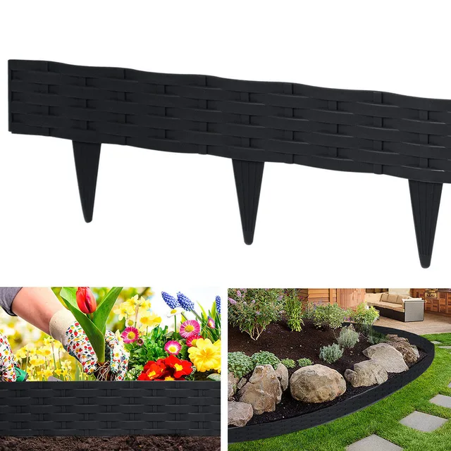 1/2 db Kerti Palisade 21 Cm*60 Cm Műanyag Kerítés Dekoráció Elszigetelő Kertészeti Mozaik Föl dbeillesztett