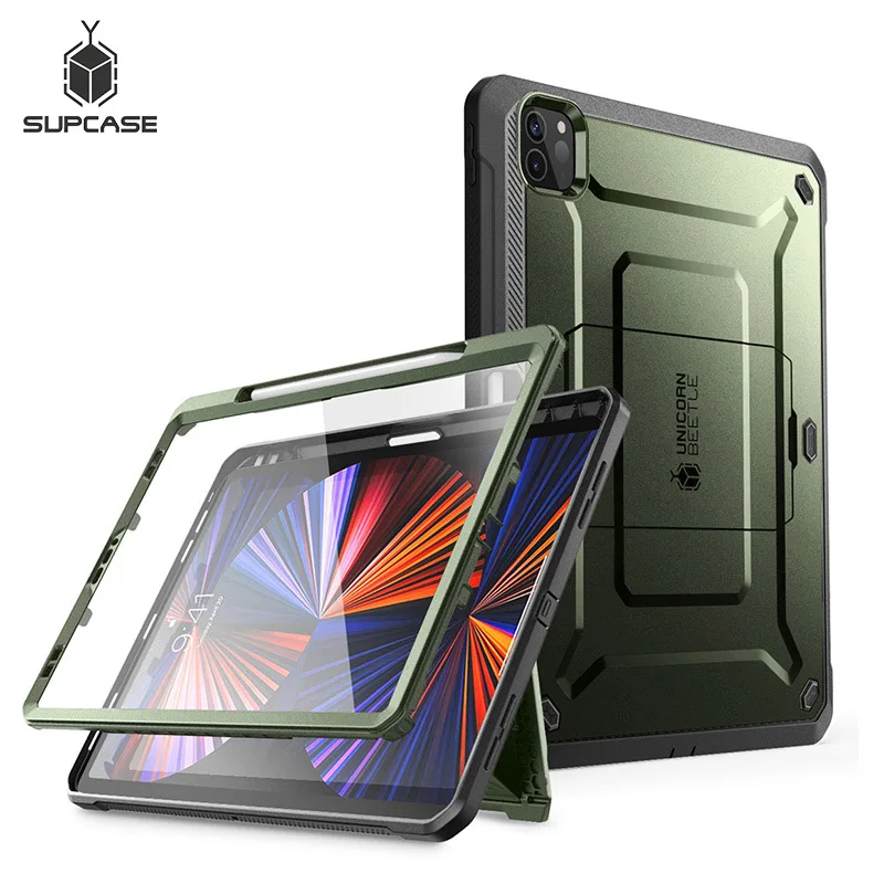 Supcase para Ipad Pro 12.9 Case 2023 2023 2023 ub Pro-corpo Inteiro Robusto Kickstand Case de Proteção com Protetor de Tela Embutida