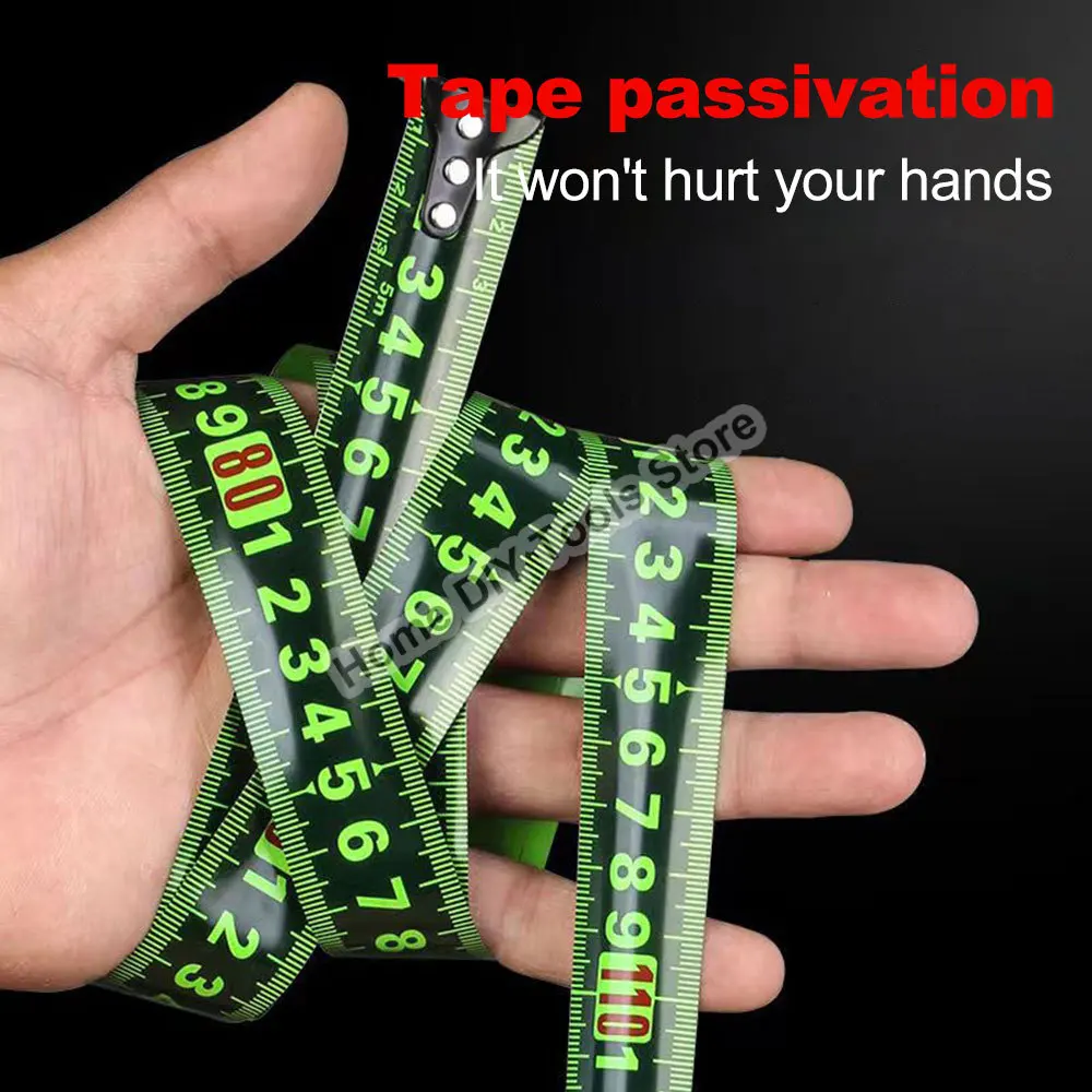 Tape Measure Measuring Tape Fluorescent Steel 3m/5m/10m Meter Wear-Resistant Thickened Measurement Ruler Multi-Use Measuring Distance Tool