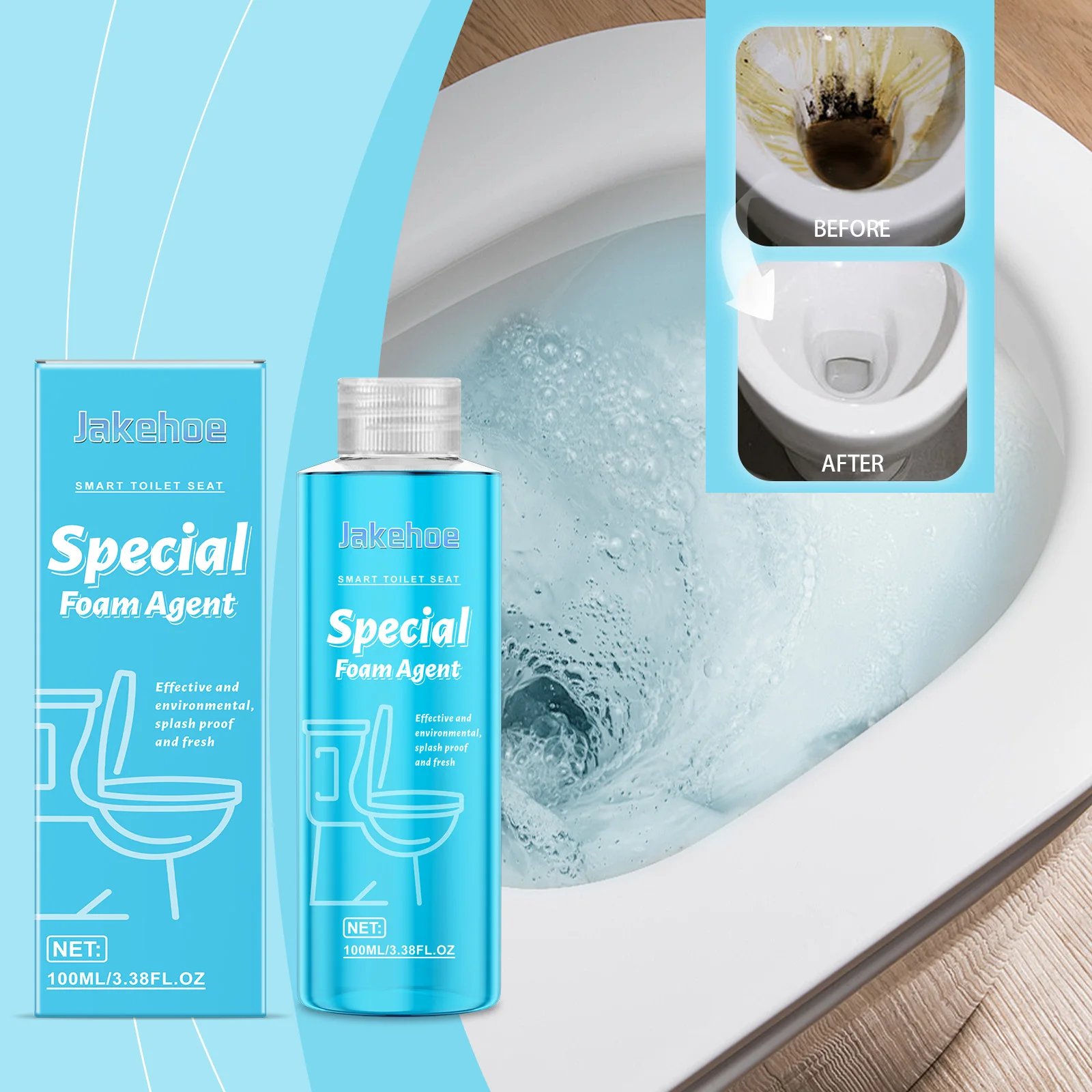 Description Picture 3 of itemToilet Cleaner Bubble Cleaner Foaming Agent Deep Descaling And Deodorization Toilet Splash Proof Water Cleaning Solution 100ml