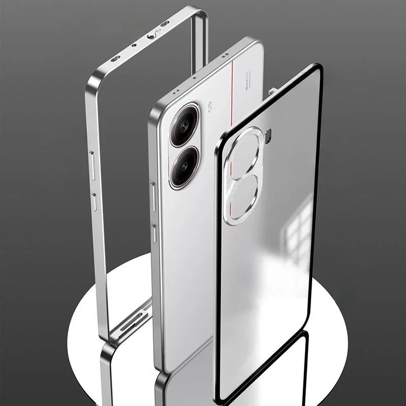 Shockproof Aluminium Alloy Matte Acrylic Phone Case - Durable Hard Bumper Cover