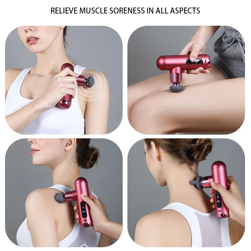 New Massage Gun Brushless Motor Percussion Deep Tissues Electric Handheld Portable Massager Relaxation Relief Body Muscle