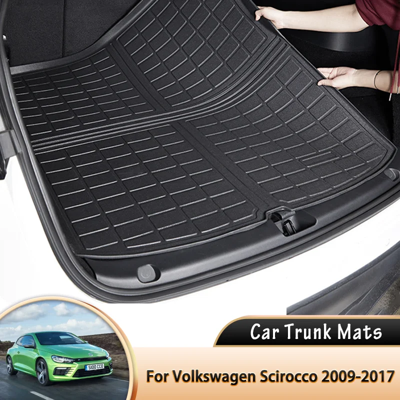 Eva Car Rear Trunk Mats Storage Pads Vassoio Di Carico Per Volkswagen Vw Scirocco Mk3 2009 ~ 2017 Cuscino Protecion Impermeabile Antipolvere
