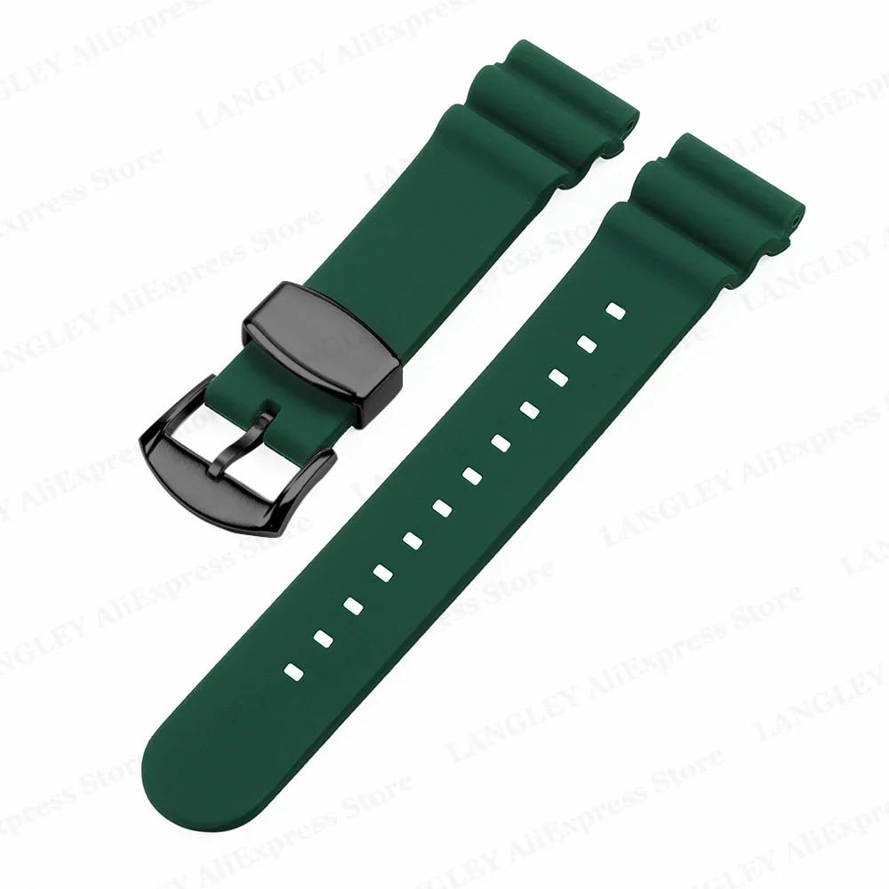 Premium Silicone Watch Band with Ring Clasp and Pin Buckle - Available in 20mm and 22mm