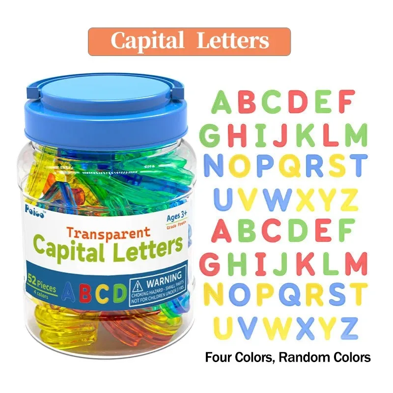 Kids Colorful Transparent Letters Numbers Set Sensory Light Table Toy Counting Spelling Montessori Educational Mathematical Toy