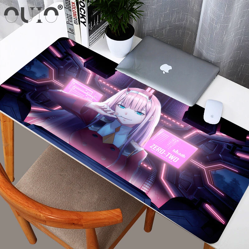 

OUIO дорогой в Franxx оверлок большой игровой коврик для мыши для Lol 800x300 мм Xl игровой коврик для мыши Коврик для клавиатуры коврик для клавиатуры