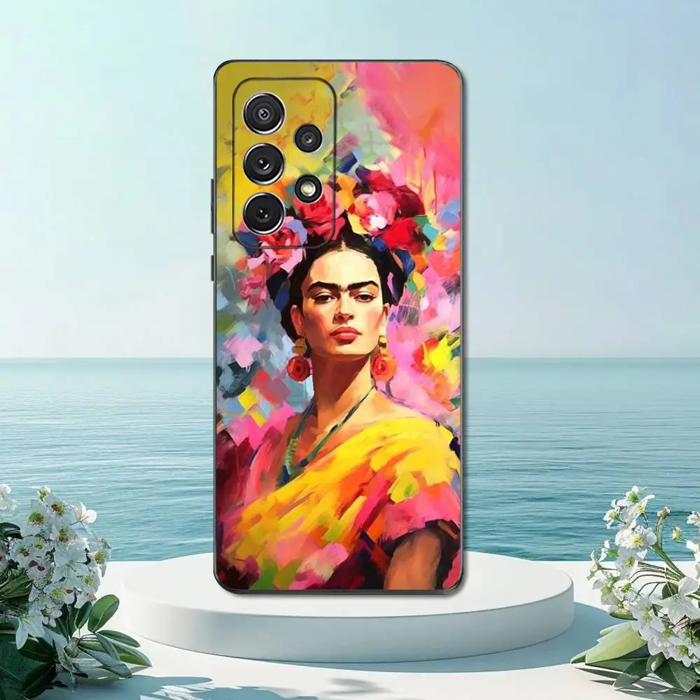 Chic Frida Kahlo Inspired Fashion Phone Case - Soft Black Silicone Cover