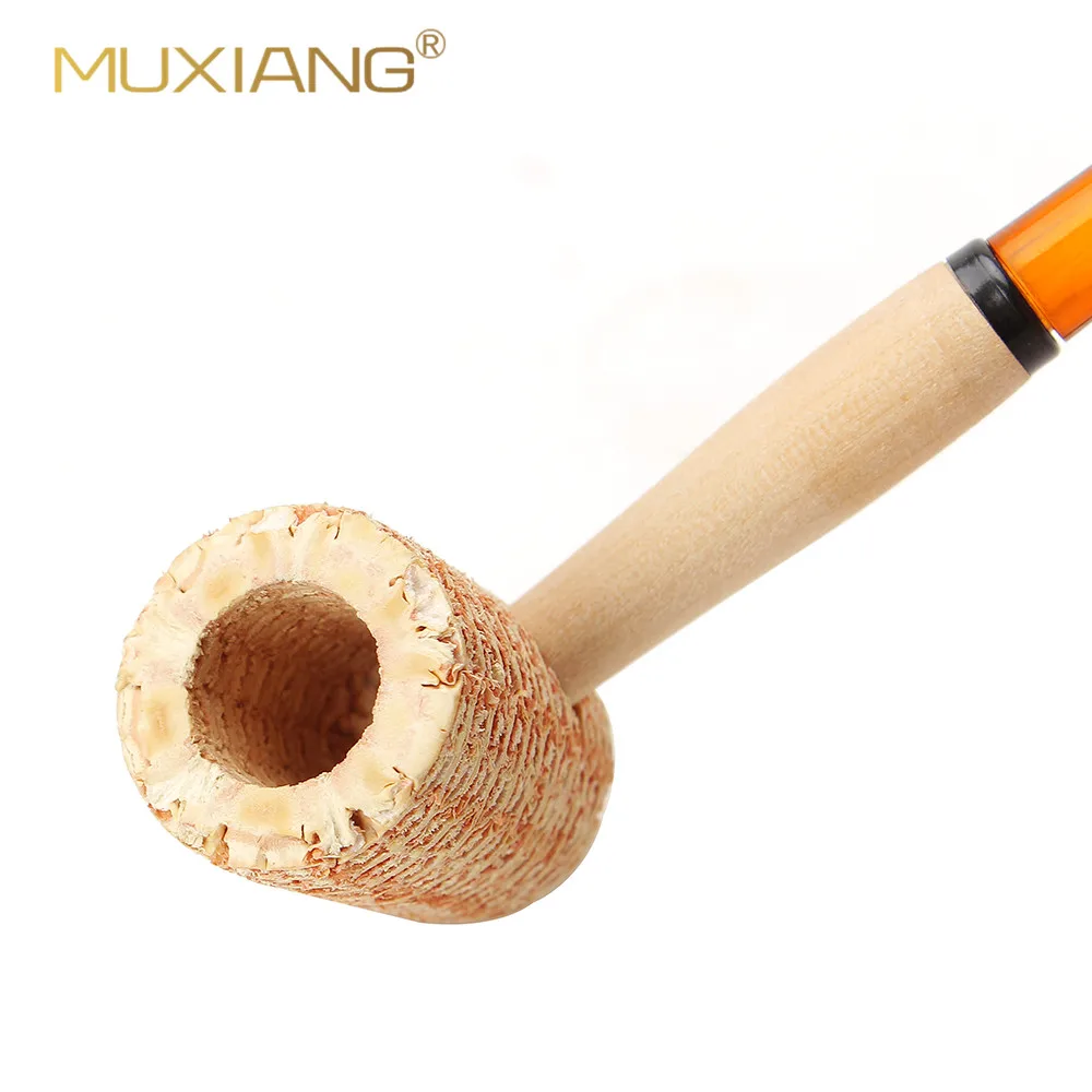 Tobacco Pipe Corncob Pipes Corn Tobacco Pipe Straight Cigarette Pipes Practice Smoking Pipe Smoking Cigarette Holder Mouthpiece Accessory