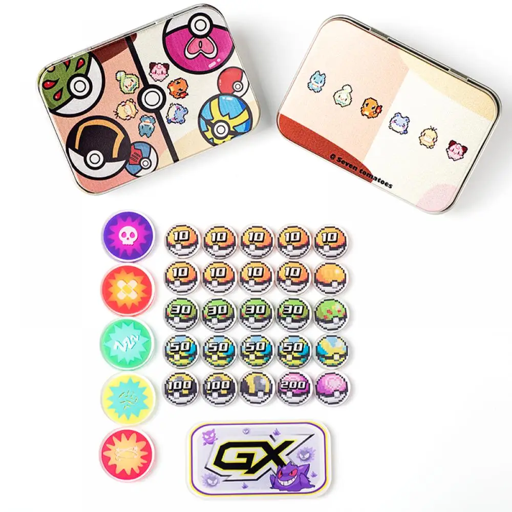 

PTCG Pokemon Pixel style damage indicator Geng Ghost GX Board abnormal status indicator