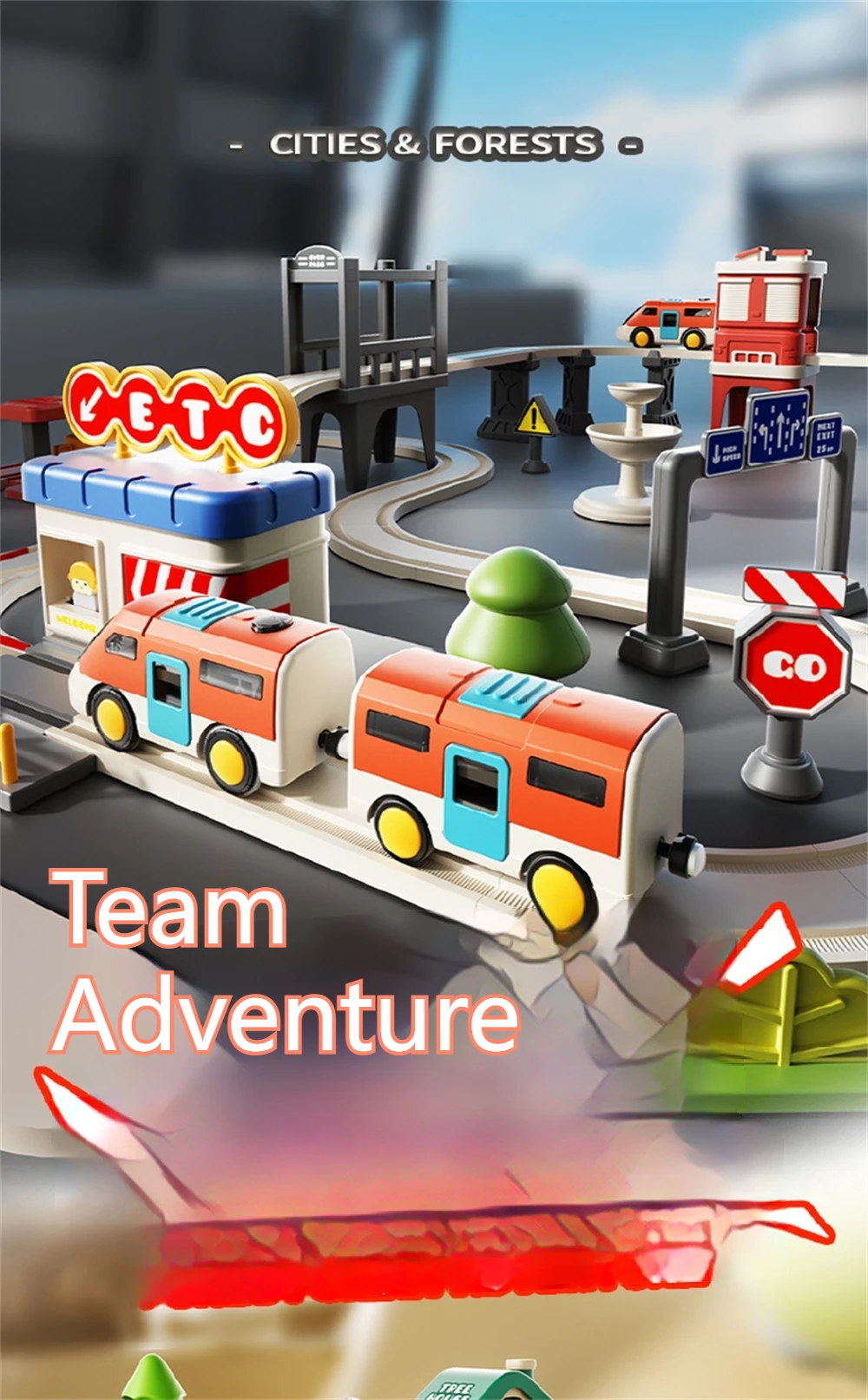 Ingenieur Elektrische Abenteuer Schiene Zug Pädagogisches Spielzeug Diy High-speed Zug Track Modell Auto Kinder Spielzeug für Jungen Kinder geschenke – Detail 1