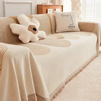 Nordic Tassel Throw Blanket Single Full Four Season Cotton Sofa Cover Dust Anti-cat Scratch Protection Cover Sofa Blanket Carpet 1
