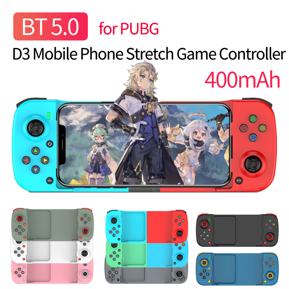 D3 Wireless Gamepad Controller 400mAh Mobile Phone Stretch Game Controller 3D Joystick Bluetooth-Compatible5.0 for PS4/NS Switch