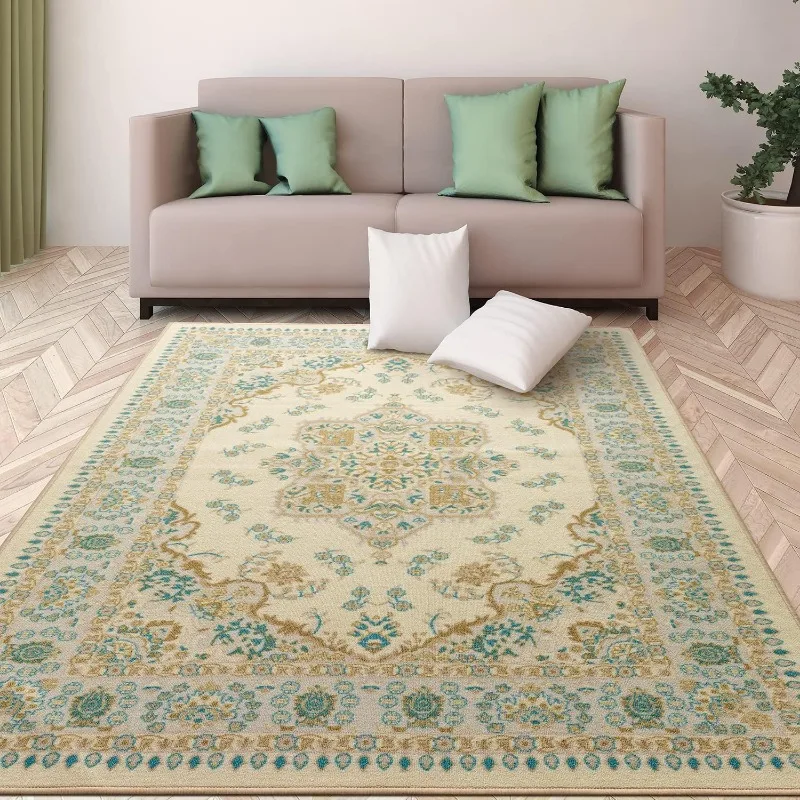 Traditional Non-Skid (Non-Slip) Low Profile Pile Rubber Backing Indoor Area Rugs