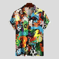 Men Clothing 2022 Summer New Men's Short-sleeved Printed Shirts Hawaiian Beach Fashion Lapel Men's Shirts