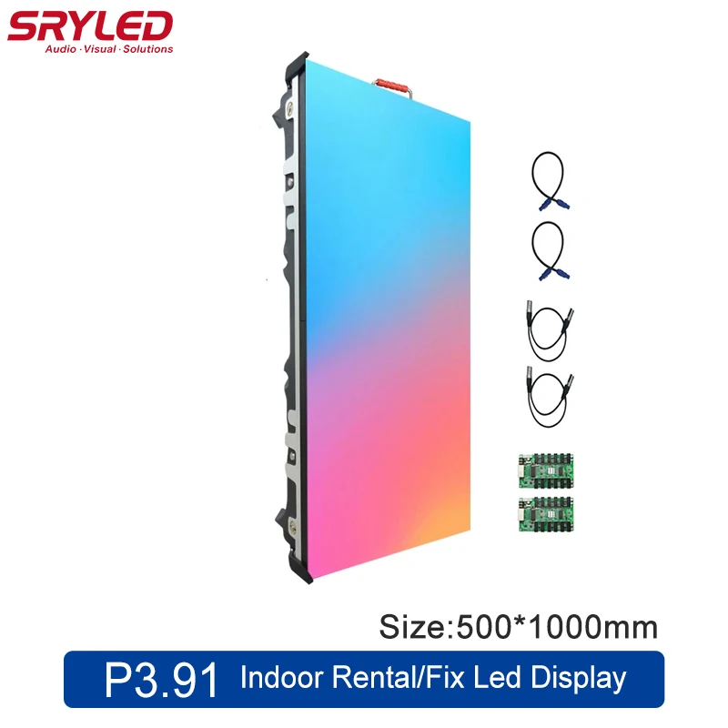 

SRYLED LED Wall Screen Indoor P3.91 500×1000mm Assemble Mixed Splicing Wedding Shopping Mall Backdrop LED Display Panel