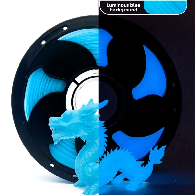 야광 녹색 PLA 3D 프린터 필라멘트, 1.75mm, 1KG 스풀
