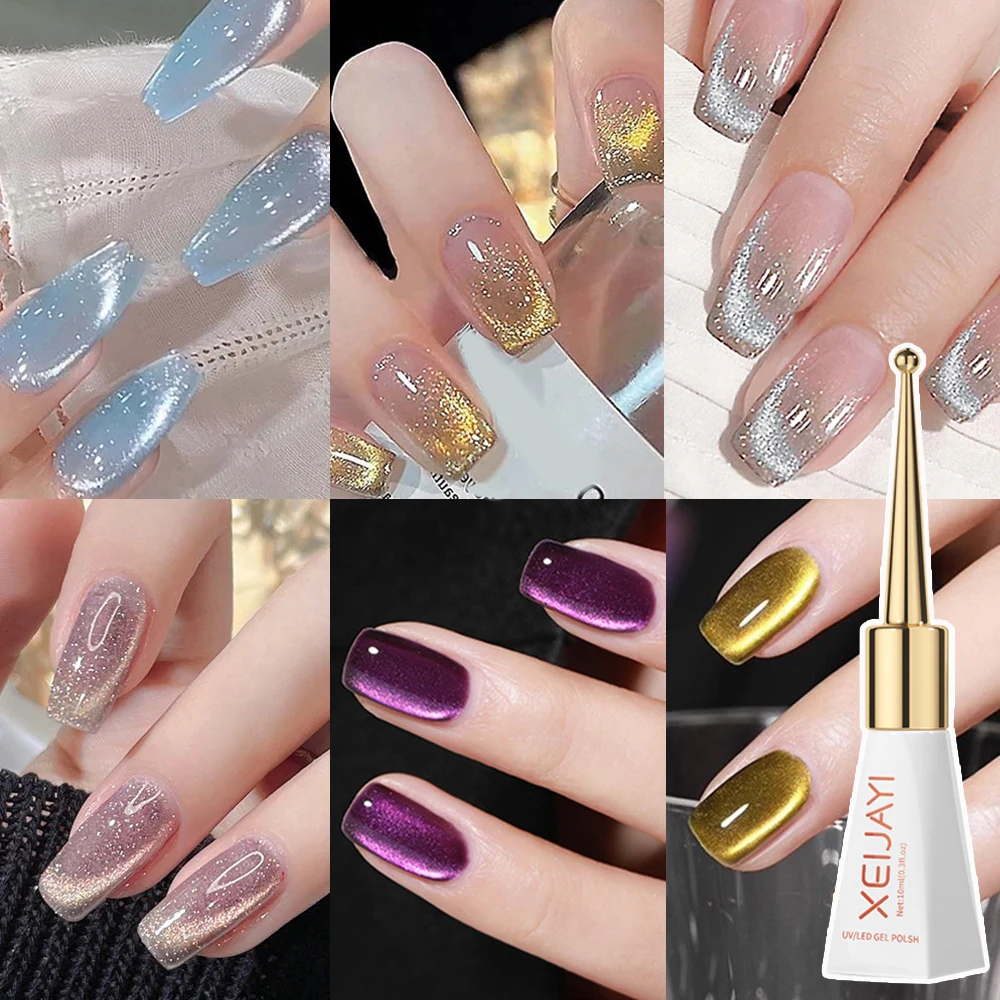 Pearl Crystal Cat Eye Nail Polish Nail Decoration Nail Accessories Nail Art Glass Bead DIY Long-lasting Multicolored Sparkling