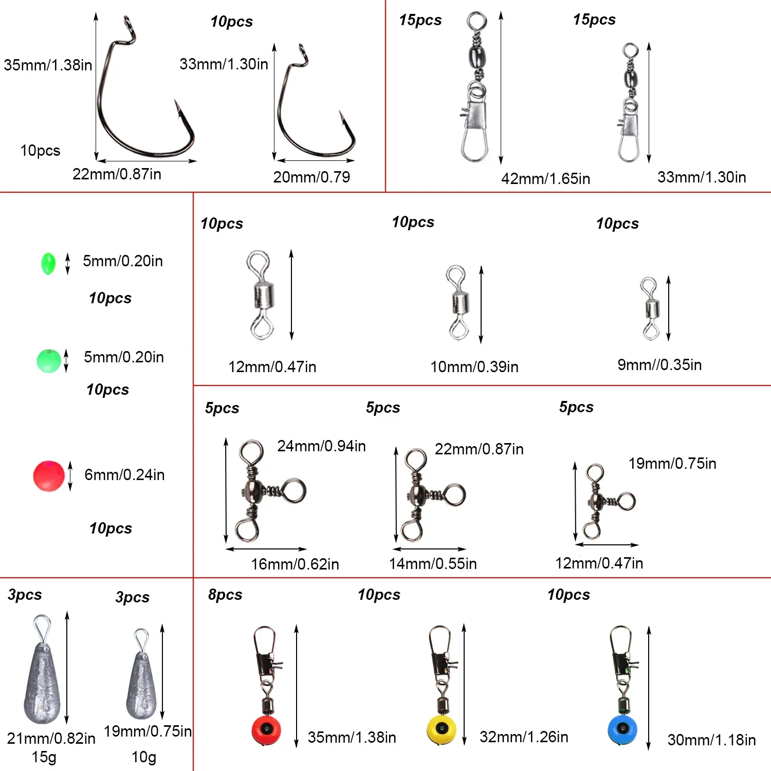 مجموعة واحدة 184 قطعة مكونة من 24 نوعًا من ملحقات...