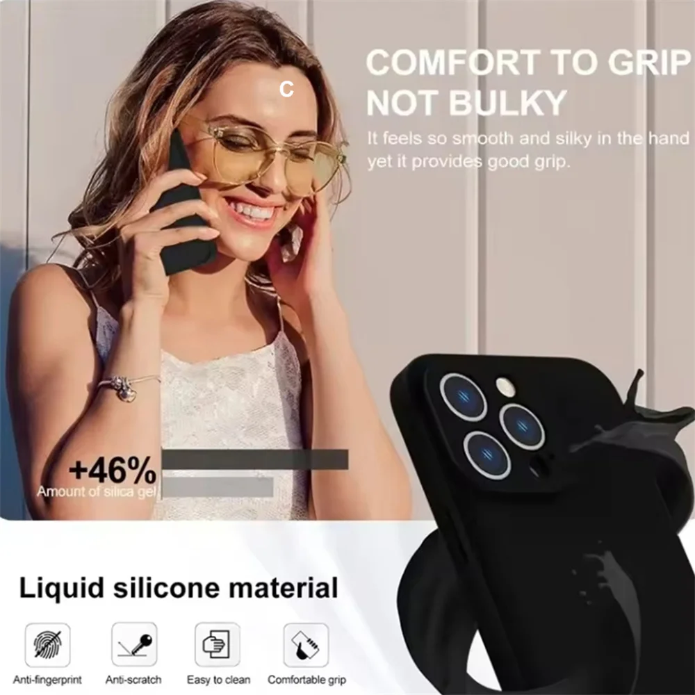 Liquid Silicone Shockproof Magnetic Wireless Charging Phone Case