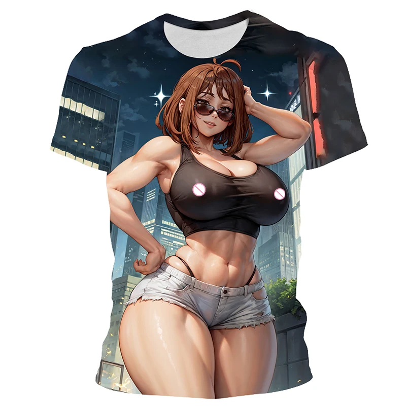 Ahegao T Shirt Anime 3d Impressão Homens Streetwear Hentai Padrão O Pescoço  Hip Hop T Shirt Harajuku Casual Tops Sexy Menina Roupas Y220208 De $68,73
