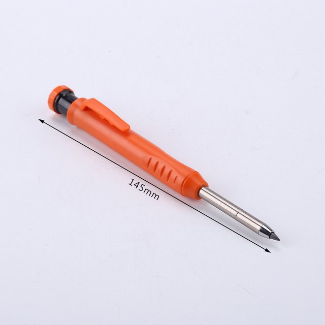 Pencils with Refills Durable Solid Scriber Black Drawing Marker Pen for Woodworking Architects Marking Tools