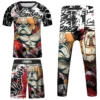 Cody Lundin Kid 4Pcs/Set MMA Jiu jitsu Rashguard T-shirt+Pant Children Bjj Gi Kickboxing Jerseys Boy Muay Thai Shorts Boxing Kit 2