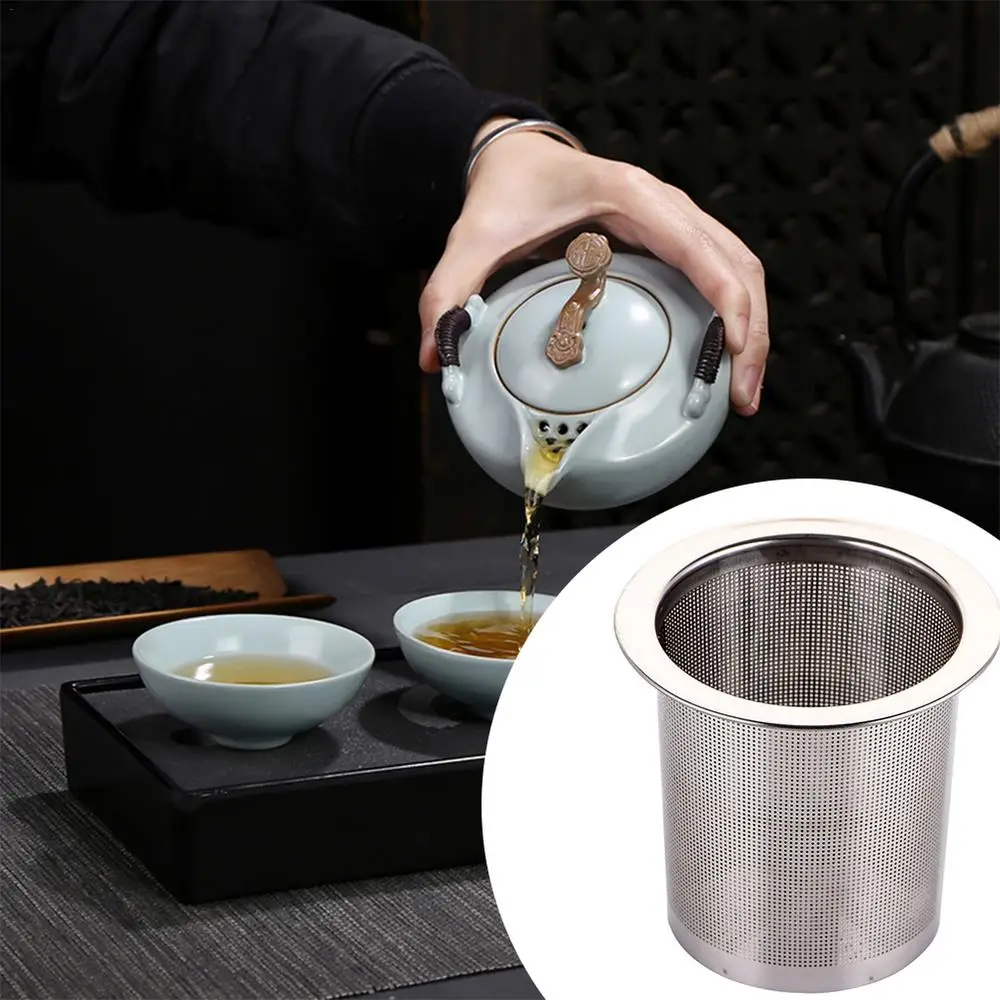 Description Picture 3 of itemReusable Tea Strainer Stainless Steel Tea Infuser Filter For Tea Leaf And Spice Straining Kitchen Accessories Large Capacity