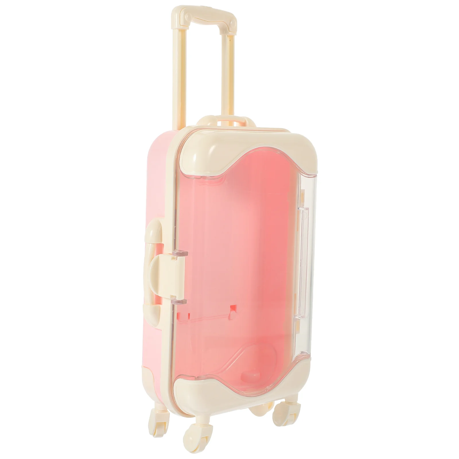 

Mini Suitcase Rolling Toy Trolley House Ornament Luggage For Playing Miniature Accessories Baby Girls Toys