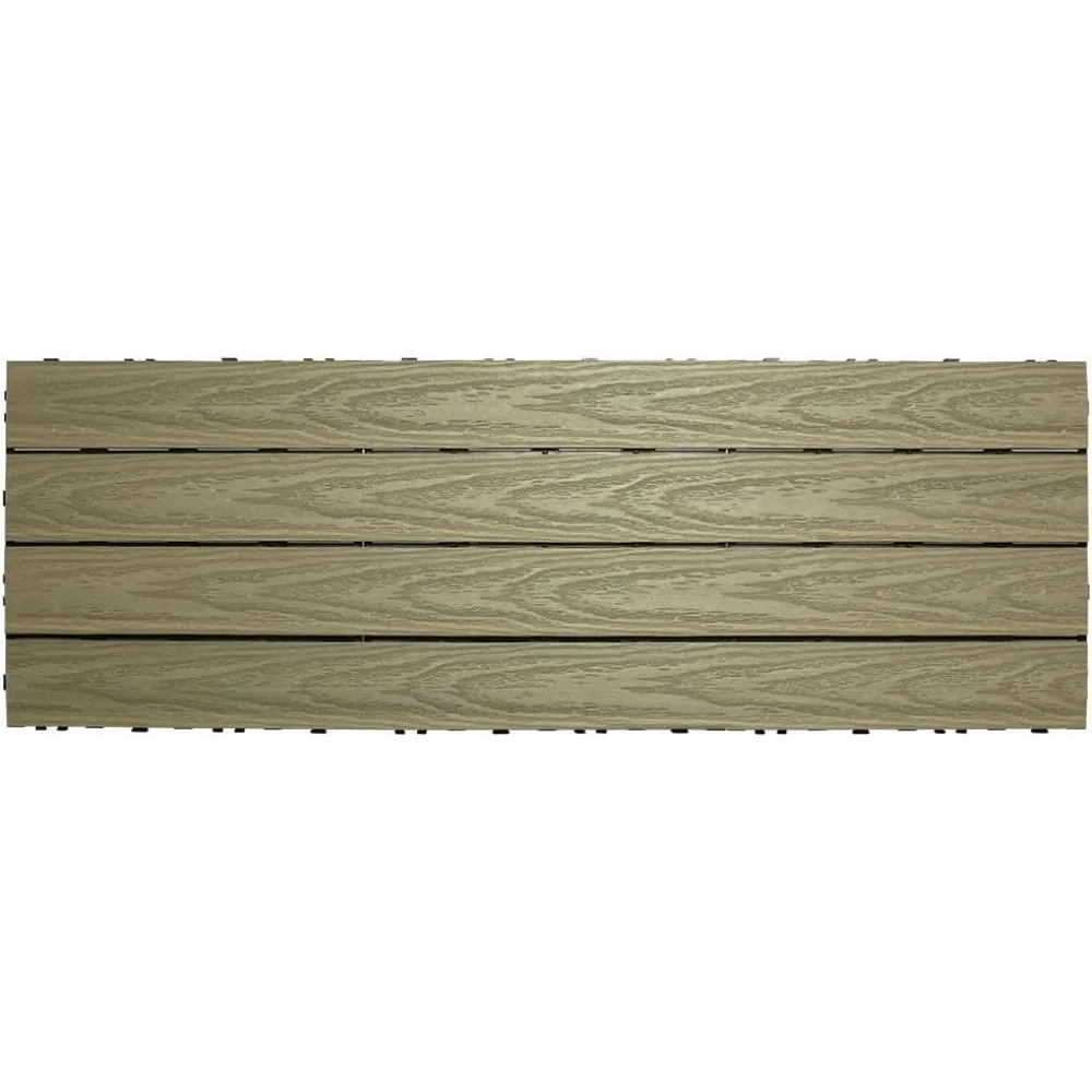 UltraShield Naturale 1 ft. x 3 ft. Quick Deck Composite Outdoor Deck Tile in Icelandic Smoke White (15 sq. ft. per Box) 3