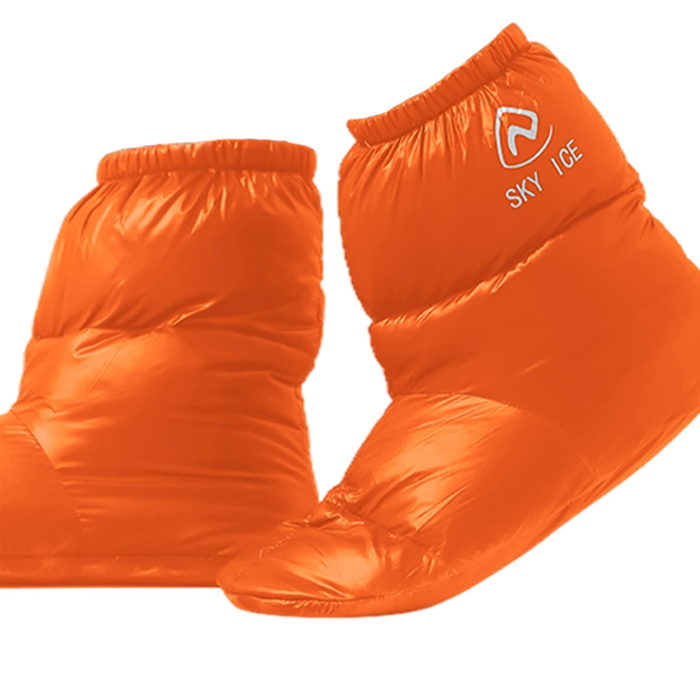 Down Foot Cover Winter Duck Down Booties Socks Outdoor Camping Tent Warm Soft Slippers Boots Winter Warm Feet Cover Waterproof Windproof