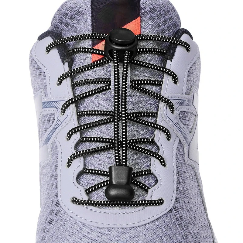 Shoes Less Rope Round Elastic Hiking No Tie Shoe Laces Sneaker Shoelaces Stretching ...