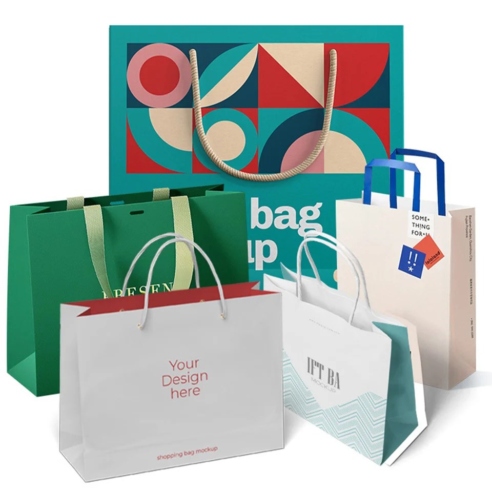 Customized Printed LOGO Eco Friendly Paper Bags Wholesale Printing