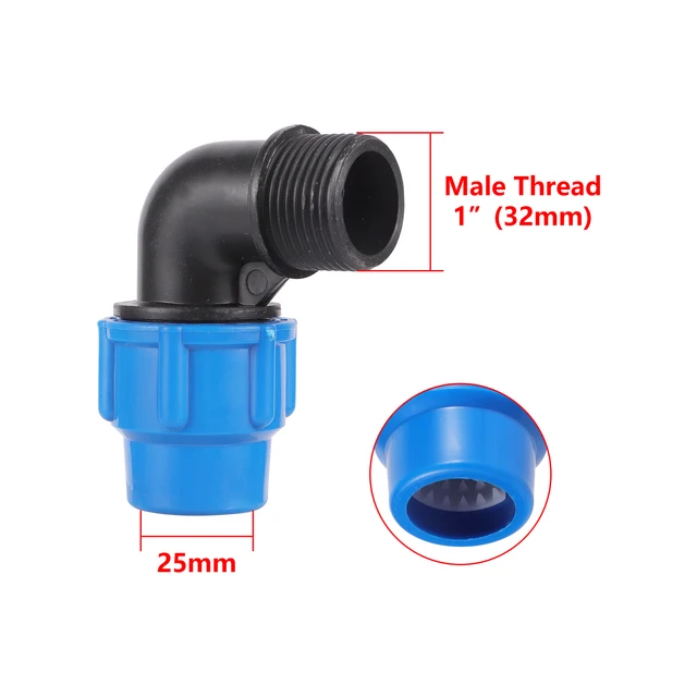 25/32 Mm - 1 "Férfi Szál Reduker Pe Cső Pvc Csőcsatlakozás Ízületi Könyök Póló Mezőgazdasági Öntözés ​​Csőszerelvények - Image 4