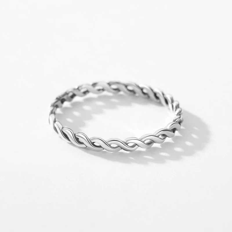 925 Sterling Silver Finger Ring For Women Vintage Classic