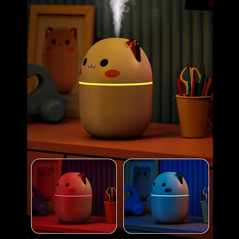 New Mini Lovely 250ml Air Humidifier Cute Cat Aroma Diffuser With Night Light Cool Mist For Bedroom Home Car Purifier Humidifier 5