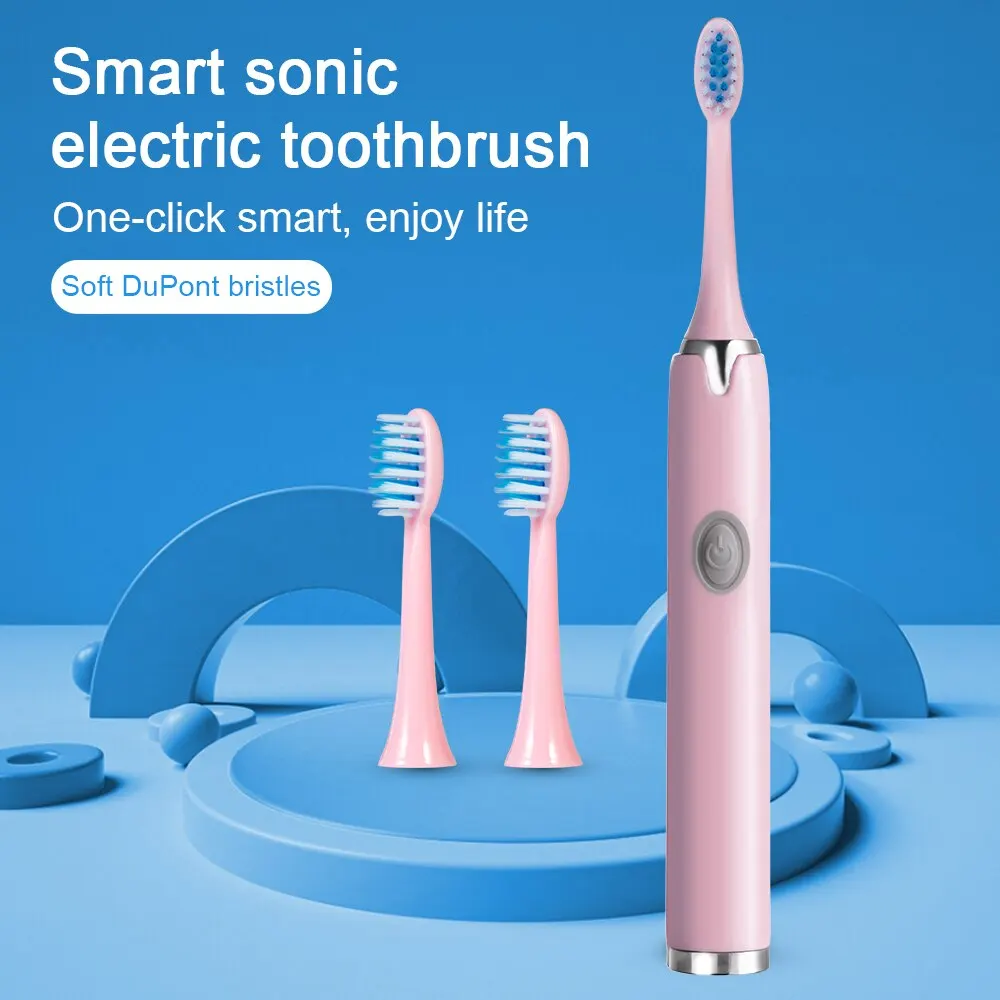 electric toothbrush Tongwode Sonic Electric Toothbrush IPX7 Waterproof Adult Couple Home Use with 6 Tooth Brush Heads