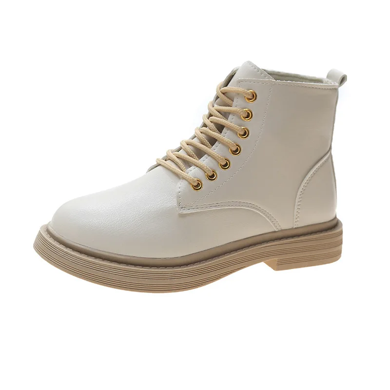 Luxury 2022 New Spring Autumn Boots Women Fashion Motorcycle Boots Lace-up Platform Shoes Woman Casual Boots Ladies Classics