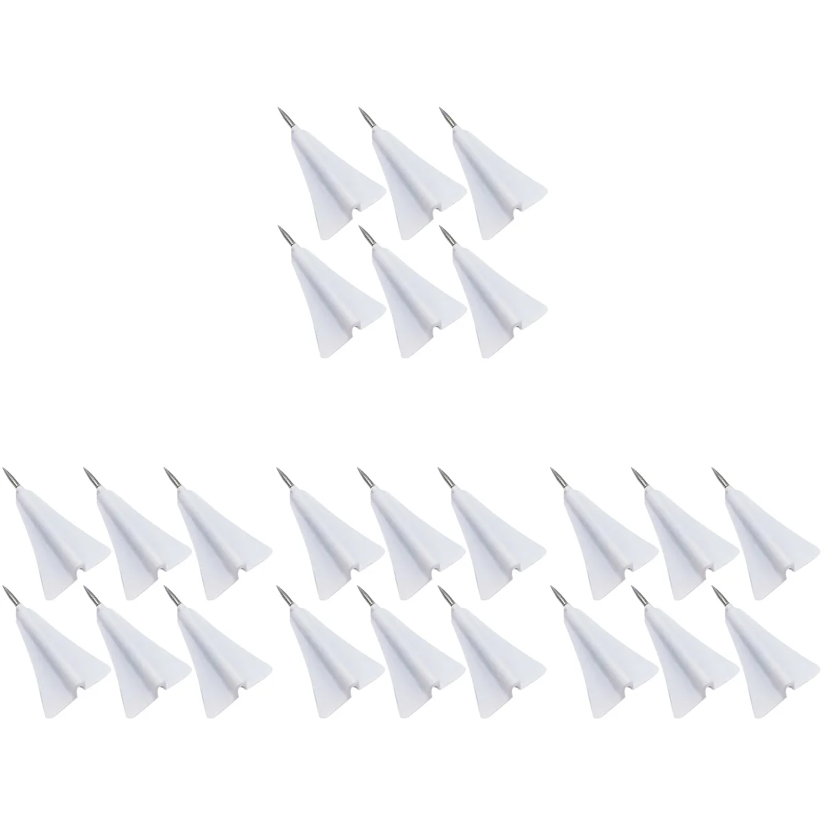 

24 Pcs Travel Accessories Aircraft Pushpin Heart Shaped Small Thumbtacks Map White Multi-function Replaceable