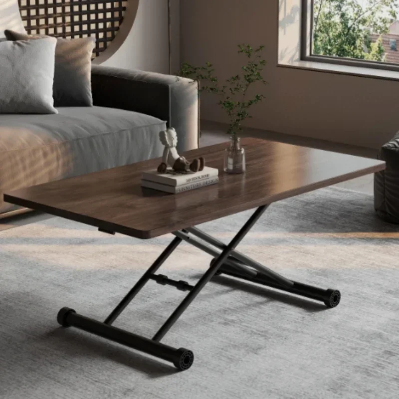 Metal Folding Coffee Tables Wooden Height Adjustment Removable Side Table Nordic Center Tables Modern Sofa Table Living Room