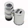 Portable Mini Pocket 60X Microscope Handheld Magnifying Glass Loupe UV Light Currency Detector Jeweler Magnifier with LED Light 2