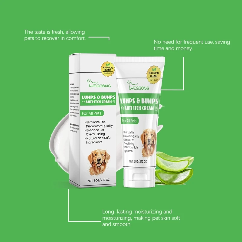 Cats Skin Cream Provide Itching Relief Pet Skin Acnes&Bumps Supplies Control & Help Redness Protects and Heal Itch 60g
